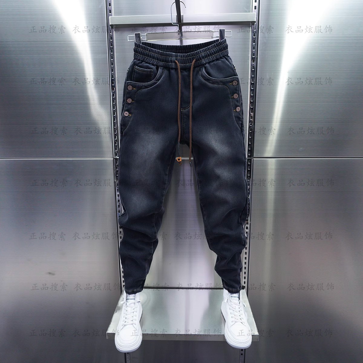 Quần Jean Nam Bo Chun Cạp Cao Ống Bo Gấu Dáng Baggy Cực Thoải Mái - Jean92-94