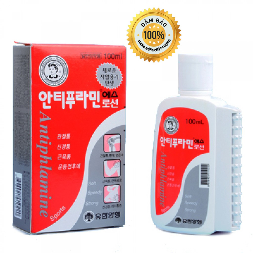 (Chính Hãng) Dầu Nóng Xoa Bóp Hàn Quốc Antiphlamine 100Ml Giảm Đau Giảm Nhức Mỏi