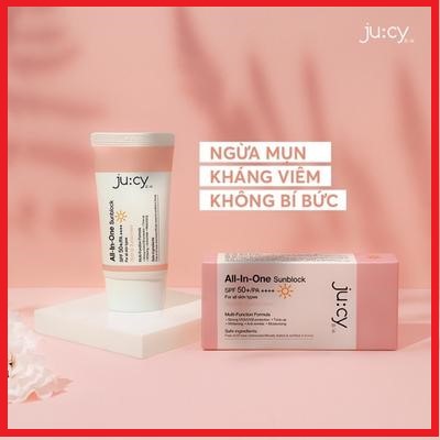 Kem Chống Nắng Ju:cy Hồng All In One Sunblock Chống Nắng Dưỡng Da Nâng Tông Da Nhẹ Yêu Ngay Từ Cái Nhìn Đầu Tiên .