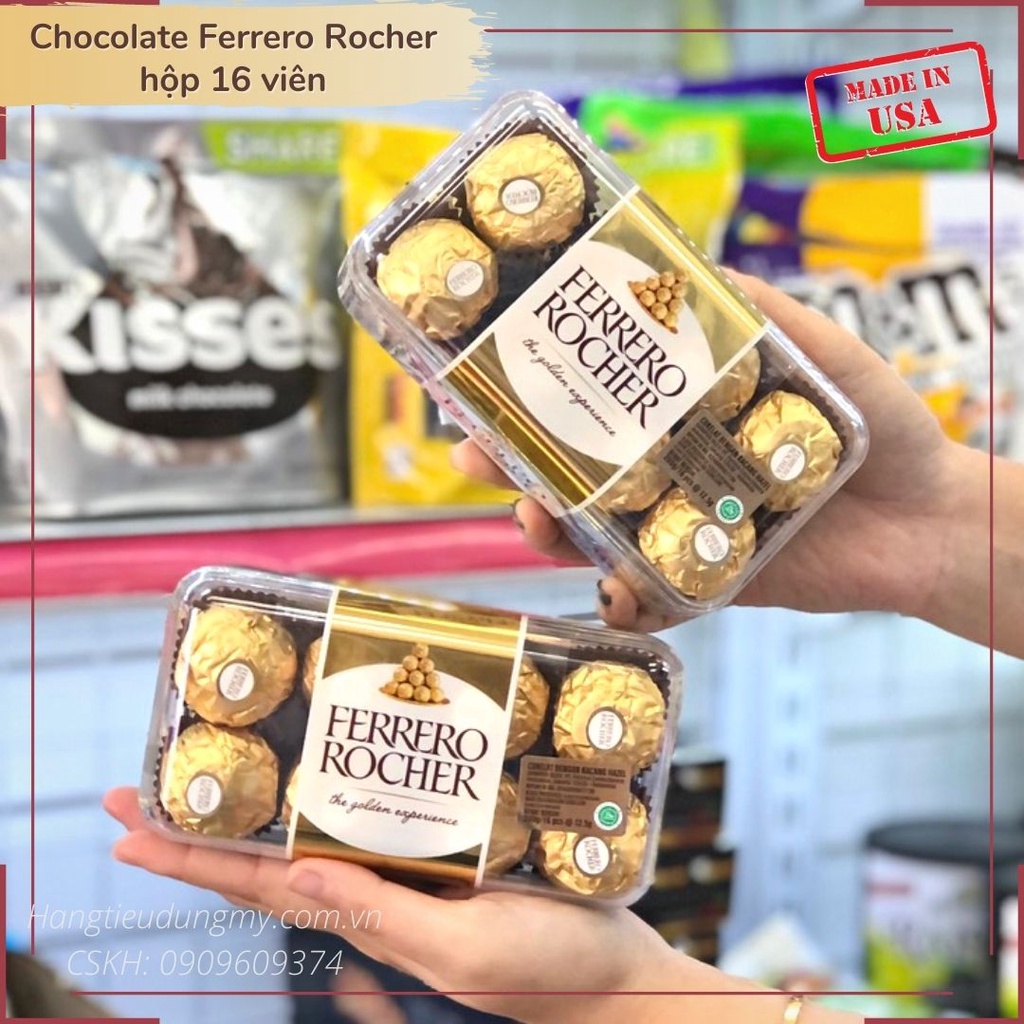 Chocolate Ferrero Rocher Hazlenut Hộp 16 viên