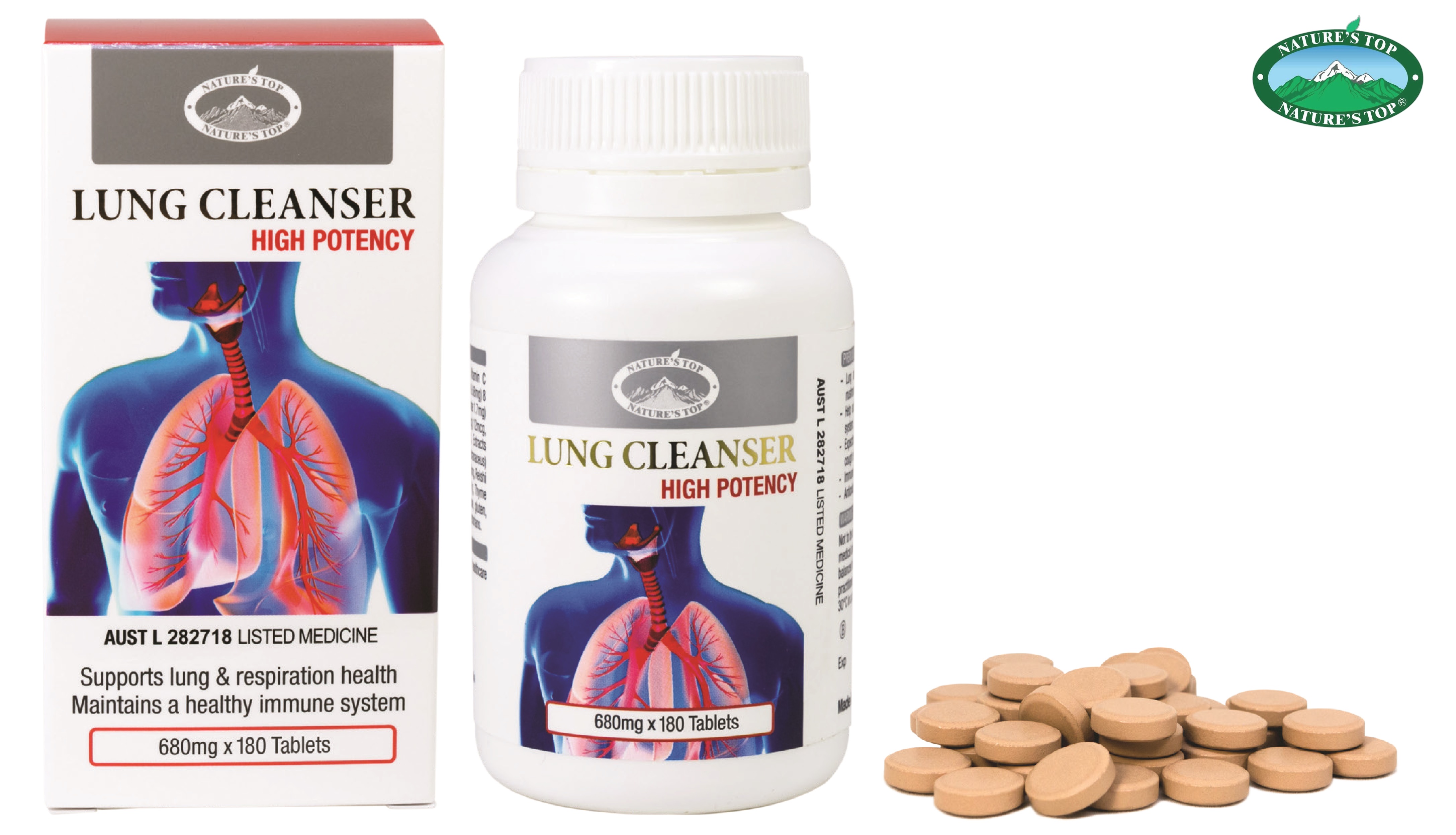 Viên uống hỗ trợ thải độc phổi Natures Top Lung Cleanser( 180 viên)