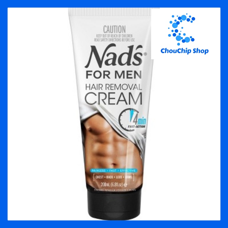 [Hcm]Kem Tẩy Lông Cho Nam Nads For Men Hair Removal Cream 200Ml