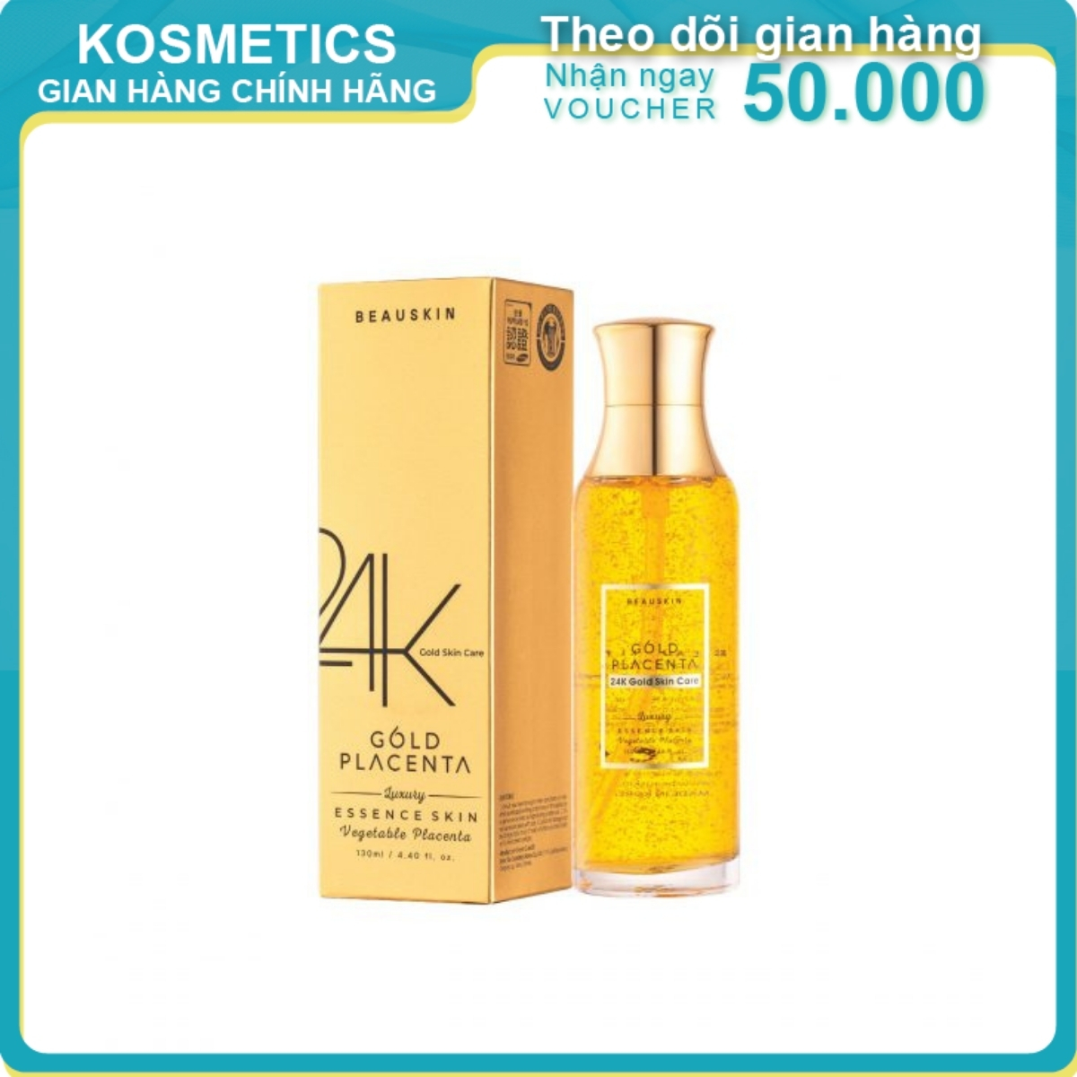 [Hcm]Nước Hoa Hồng Beauskin Luxury 24K Gold Placenta 130Ml