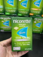 Kẹo Gum cai T.H.U.Ố.C LÁ Nicorette 4mg 105 pieces-Nicorette Chewing Gum 4 mg 105 Pieces (Quit Smoking & Stop Smoking Aid)