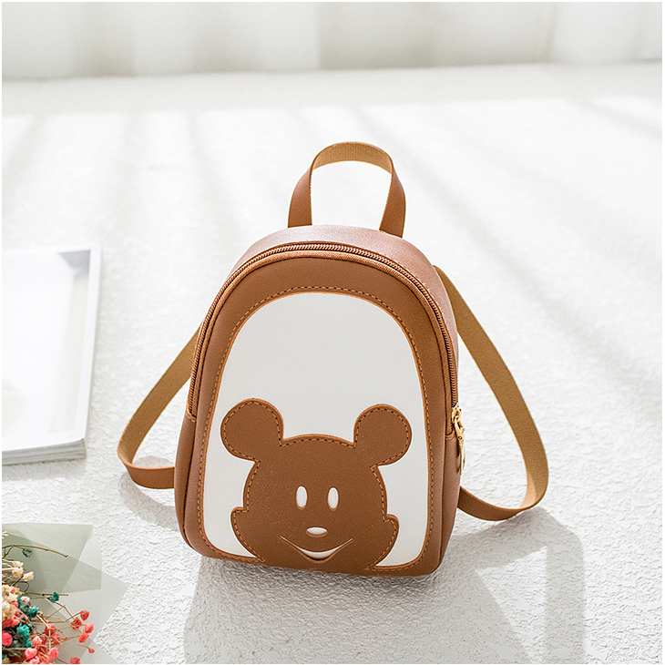 Balo Nữ Da Mềm Chuột Mickey Dễ Thương BL23 Màu Nâu