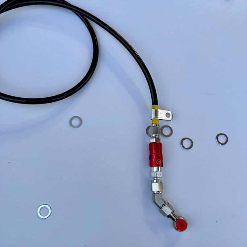 Dây dầu hell 45 độ Gp + ngắt dầu brembo lắp đặt nhiều dòng xe