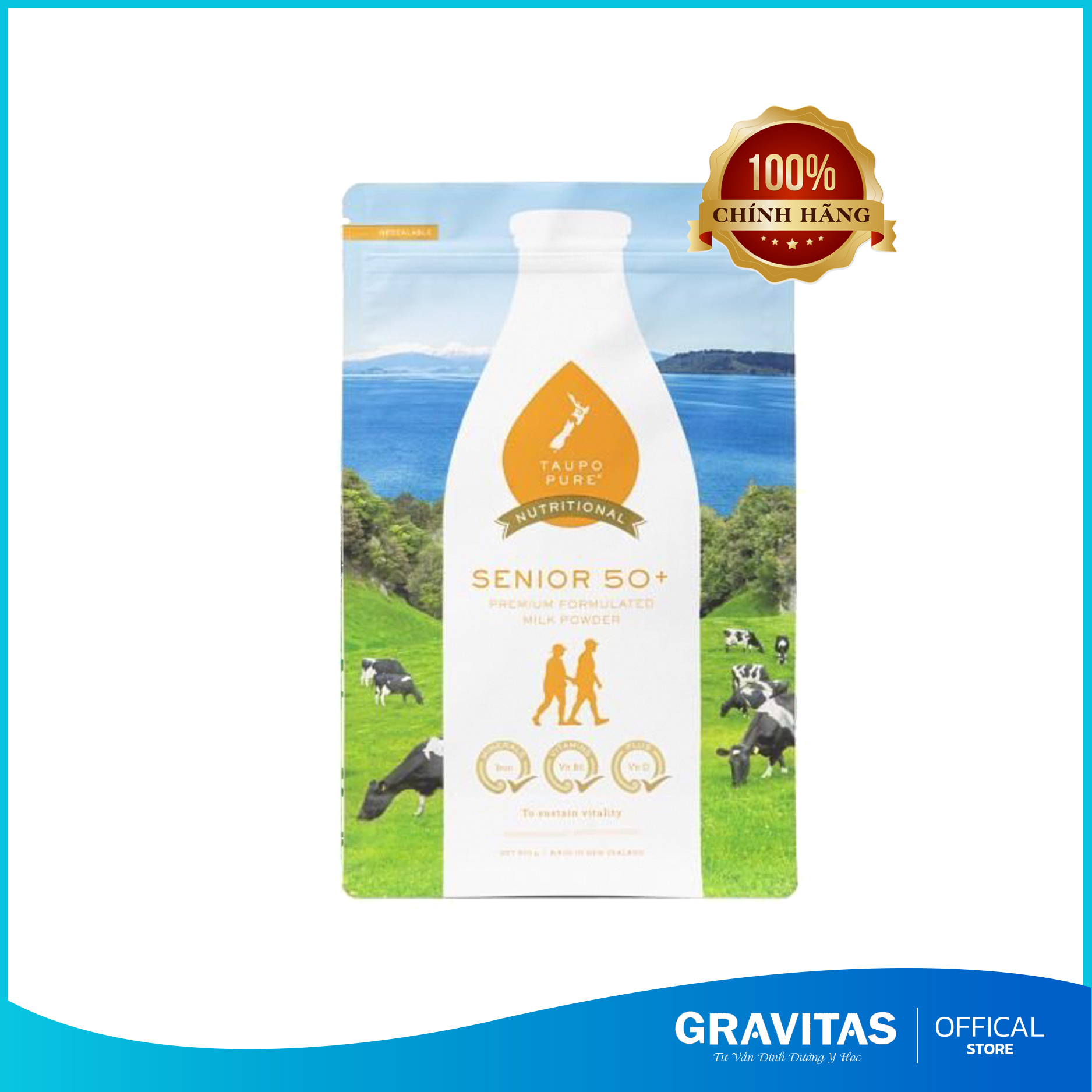 [ Chính Hãng ] Sữa Bột Nguyên Chất Cao Cấptaupo Pure Senior 50+ 1Kg