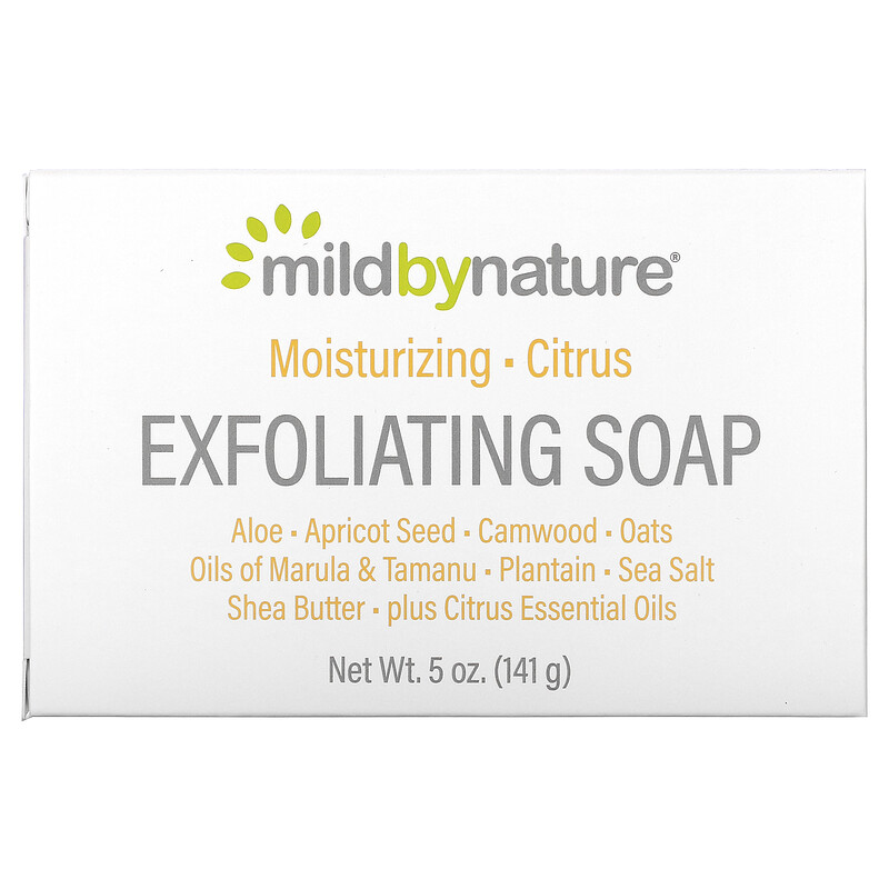 Exfoliating Bar Soap With Marula & Tamanu Oils Plus Shea Butter Citrus 5 Oz (141 G) Của Hãng Mild By Nature - Iherb Việt Nam