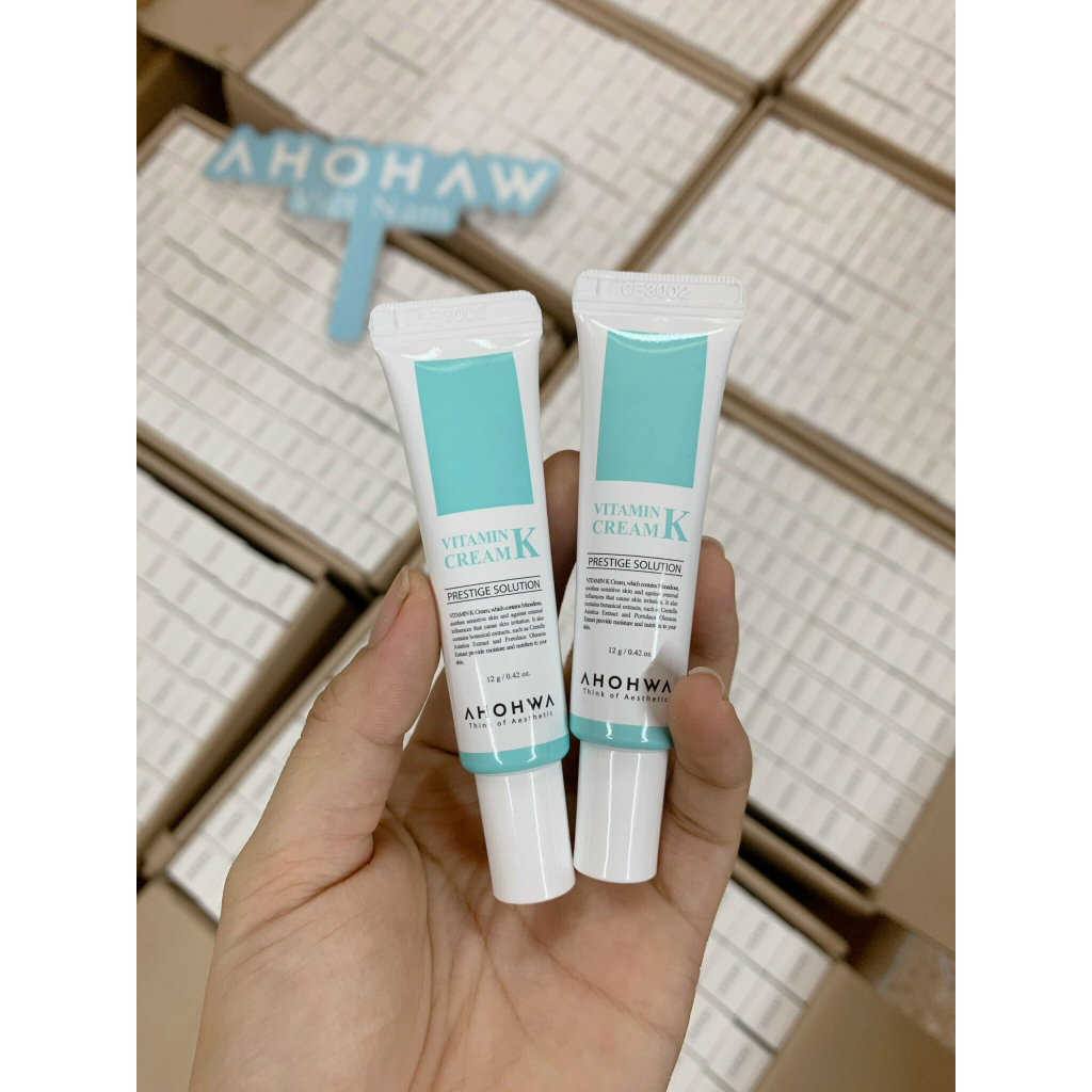 Kem Vitamin K Ahohwa - Ahohaw Kem Dưỡng Phục Hồi Cấp Tốc Làm Dịu Da Tức Thì