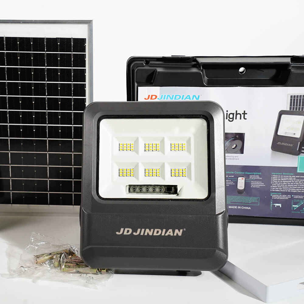 Đèn pha năng lượng mặt trời Jindian 100W JD-V100