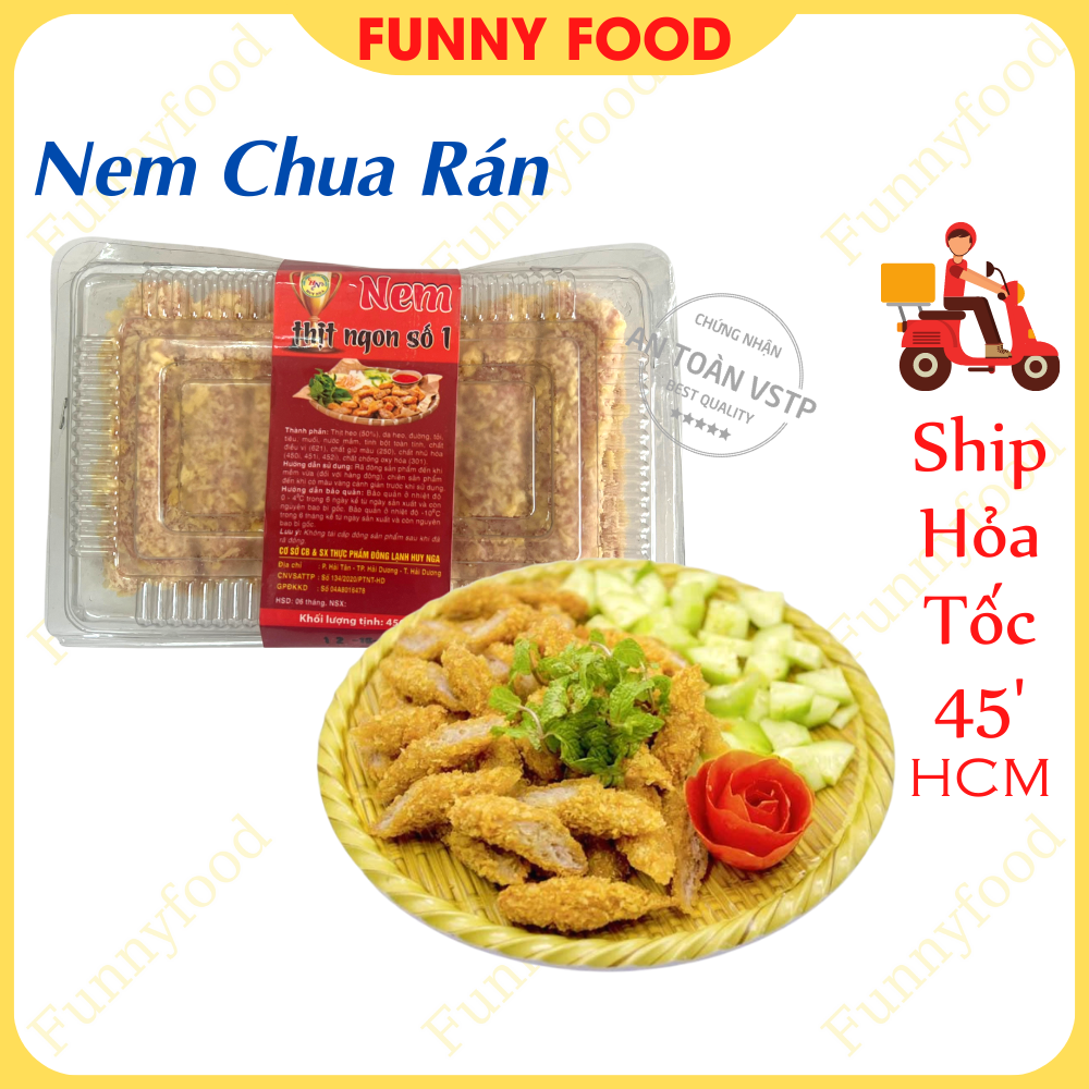 [ HOÀN TIỀN 10% ]Nem Chua Rán Hà Nội – Nem Chua Rán Chiên Xù 500g – [Ship Hỏa Tốc HCM] – Funnyfood