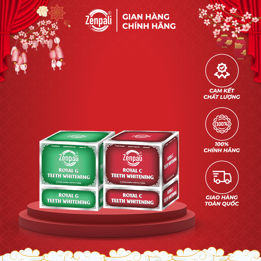 Bột than Tre Hoạt Tính Trắng Răng Royal Zenpali Trắng Răng Thiên Nhiên