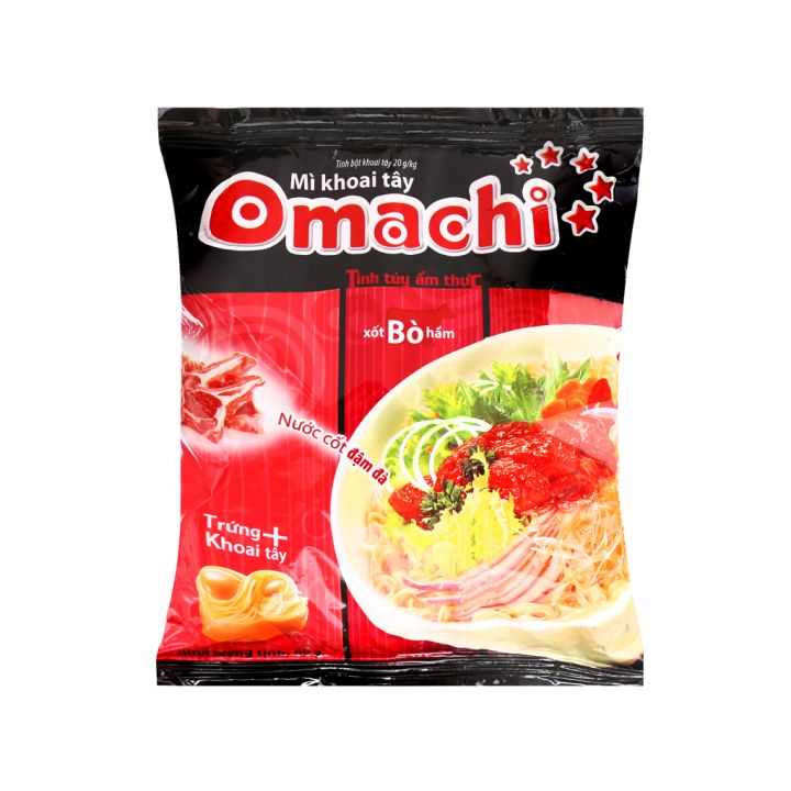 Thùng 30 gói Mì Omachi Xốt Bò Hầm