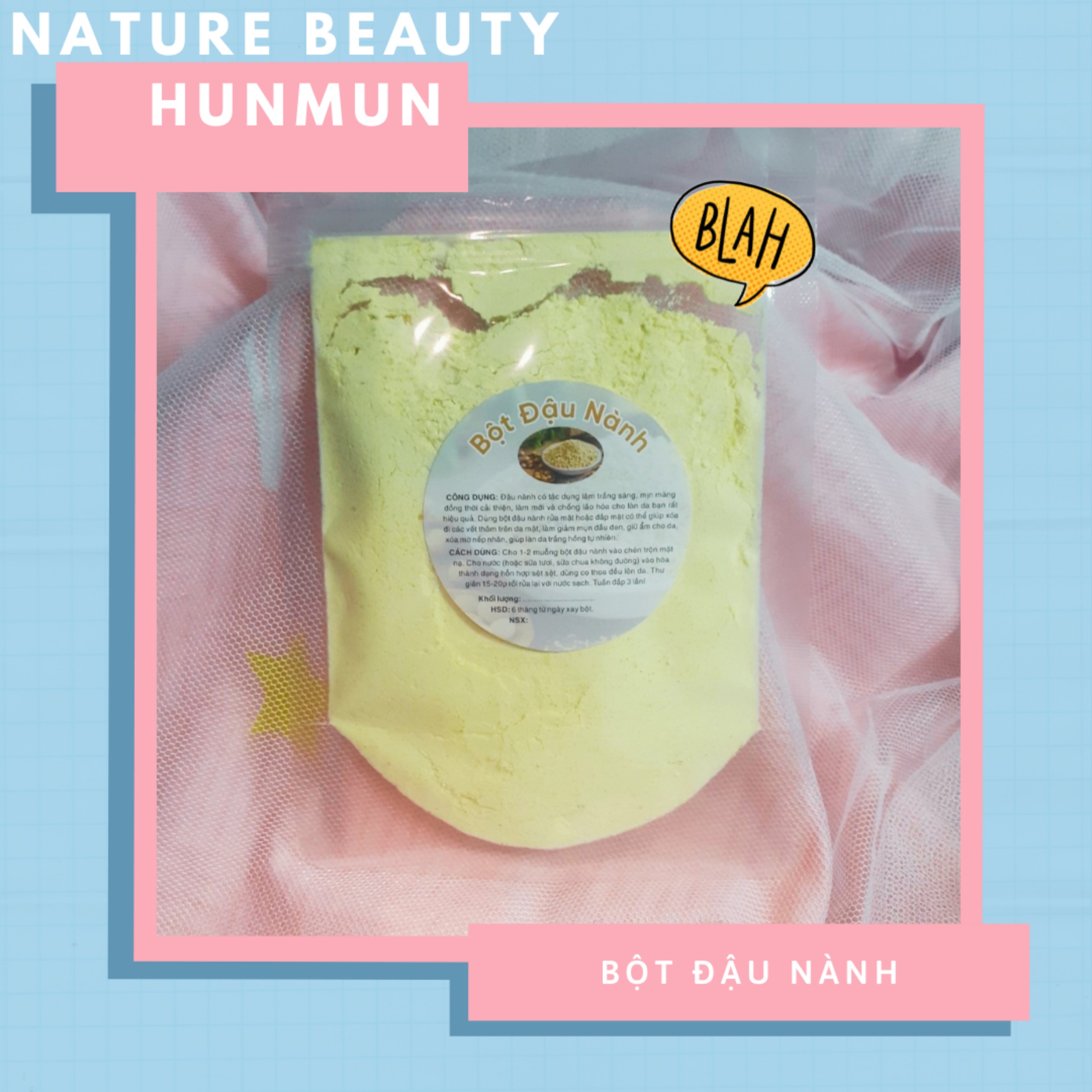 Bột Đậu Nành Dưỡng Da Hunmun Handmade