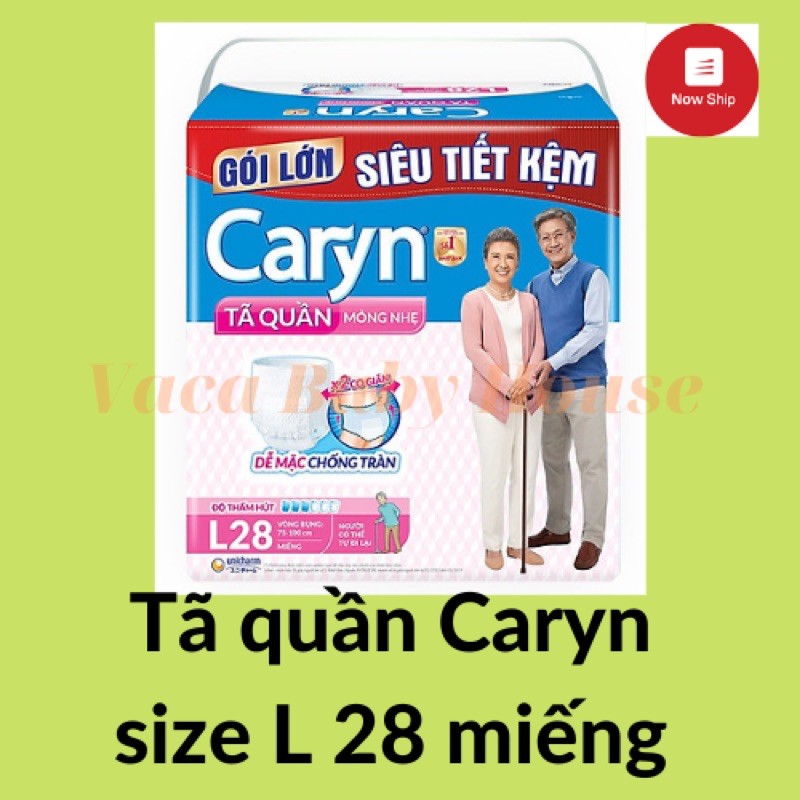 [Hcm](Hcm) Tã Quần Caryn Size L Gói 28 Miếng Siêu Tiết Kiệm