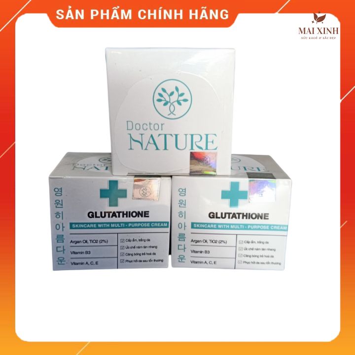 ⚡Chính Hãng⚡ Kem Dưỡng Trắng Glutathione - Doctornature - Dưỡng Trắng Cấp Ẩm Tái Tạo Da An Toàn Và Hiệu Quả