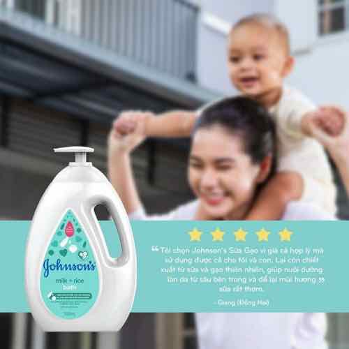 sữa tắm gohnson’s chứa sữa và gạo 1000ml