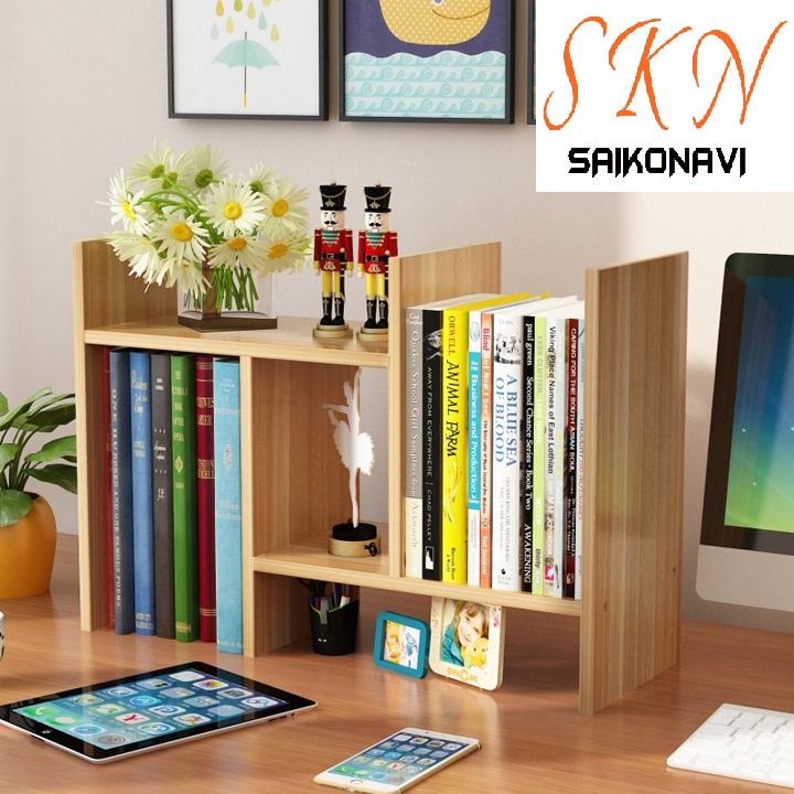 Kệ sách gỗ - Kệ sách để bàn- Kệ Sách Giá Sách Kệ Sách Để Bàn Kệ Sách Mini Cao Cấp Giá Sách Để bàn Kệ Để Bàn Mini Tiện Lợi
