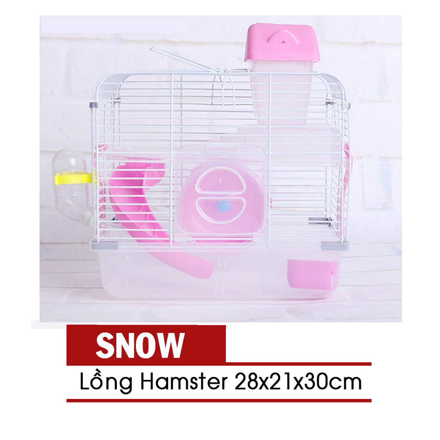 Lồng Hamster Size trung (Snow) 30x28x21 (cm) - Đủ phụ kiện