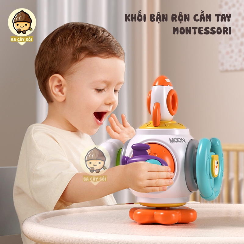 Đồ chơi trứng bận rộn busy egg busy cube hộp khối quả cầu không gian đa năng 6in1 cầm tay montessori