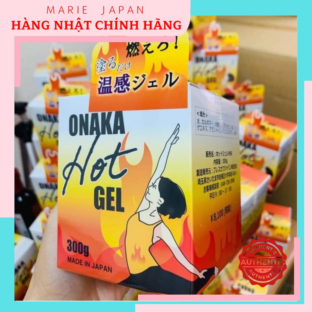 [Hcm]Onaka Hot Gel Tan Mỡ Bụng Nhật Bản 300G