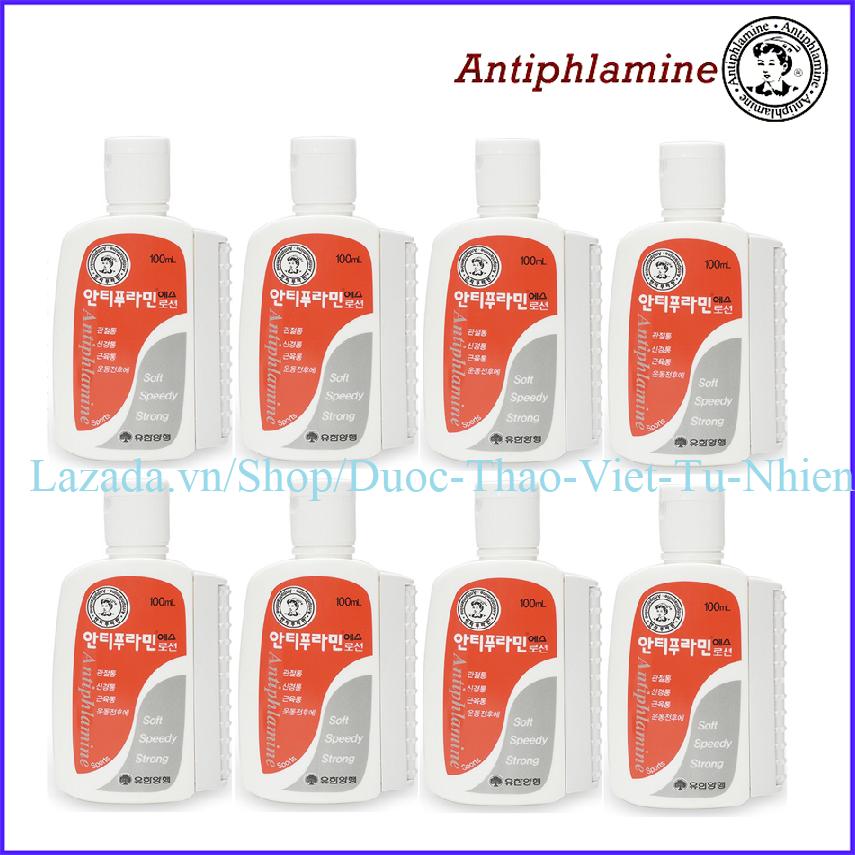 Bộ 8 Hộp Dầu Nóng Yuhan Antiphlamine Lotion 100Ml - Hàn Quốc 100Ml/Hộp