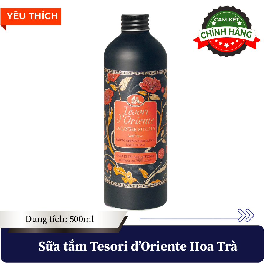 [Hcm](Hàng Chính Hãng) Sữa Tắm Nước Hoa Tesori Doriente Hoa Trà Nhật Bản 500Ml - Hương Thơm Mãnh Liệt Tinh Tế - Made In Italy