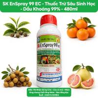 Dầu Khoáng Trừ Sâu SK Enspray 99EC (Chai 480ml) - Thuốc Trừ Sâu Hữu Cơ Đặc Trị Rệp Sáp Nhện Đỏ Bọ Trĩ Sâu Vẽ Bùa Cực Mạnh.