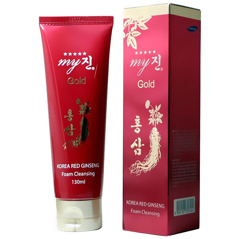 Sữa rửa mặt hồng sâm đỏ Hàn Quốc My Gold cung cấp độ ẩm và dưỡng chất cho da mềm mại không bị mất đi độ pH tự nhiên