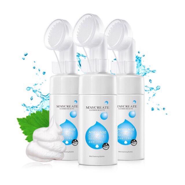 Sữa Rửa Mặt Tạo Bọt 2In1 Kèm Đầu Massage Maycreate Amino Acid Cleansing Mousse Cam Kết Hàng Đúng Mô Tả Chất Lượng Đảm Bảo An Toàn Cho Người Sử Dụng