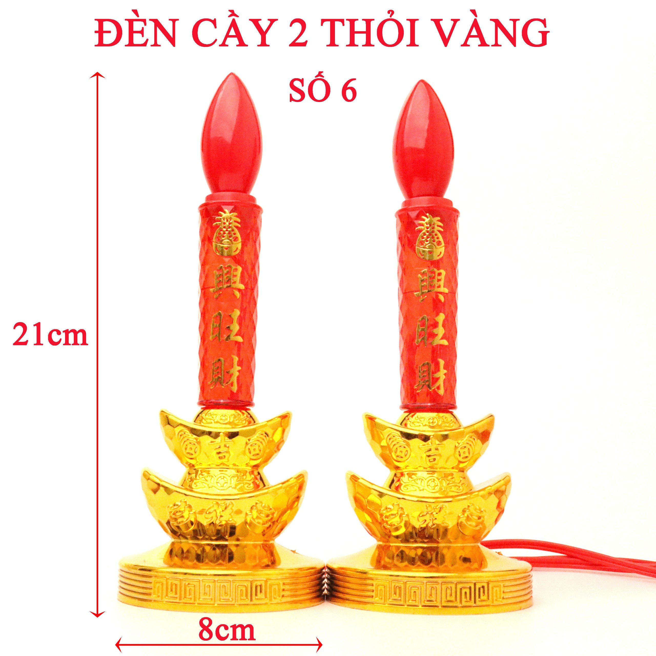 Đèn cầy nến điện bàn thờ cúng Phật Quan Âm Thần Tài Gia Tiên đèn thờ cúng - Đức Hiếu Shop
