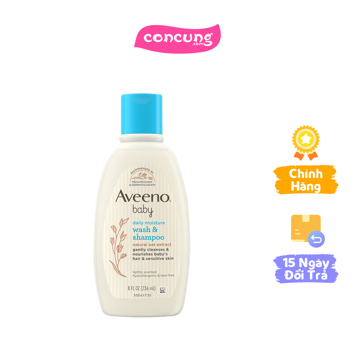 Sữa tắm gội toàn thân cho bé Aveeno Baby Lightly Scented 236ml