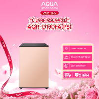 [SẢN PHẨM MỚI 2025] Tủ lạnh mini Aqua 90 lít AQR-D100FA(PS) - Màu hồng nhạt - Freeship toàn quốc