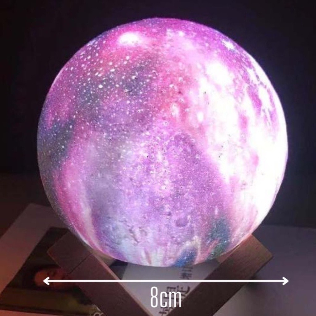 [Loại to và đế gỗ] Đèn ngủ hình mặt trăng dễ thương trang trí phòng ngủ ĐC01
