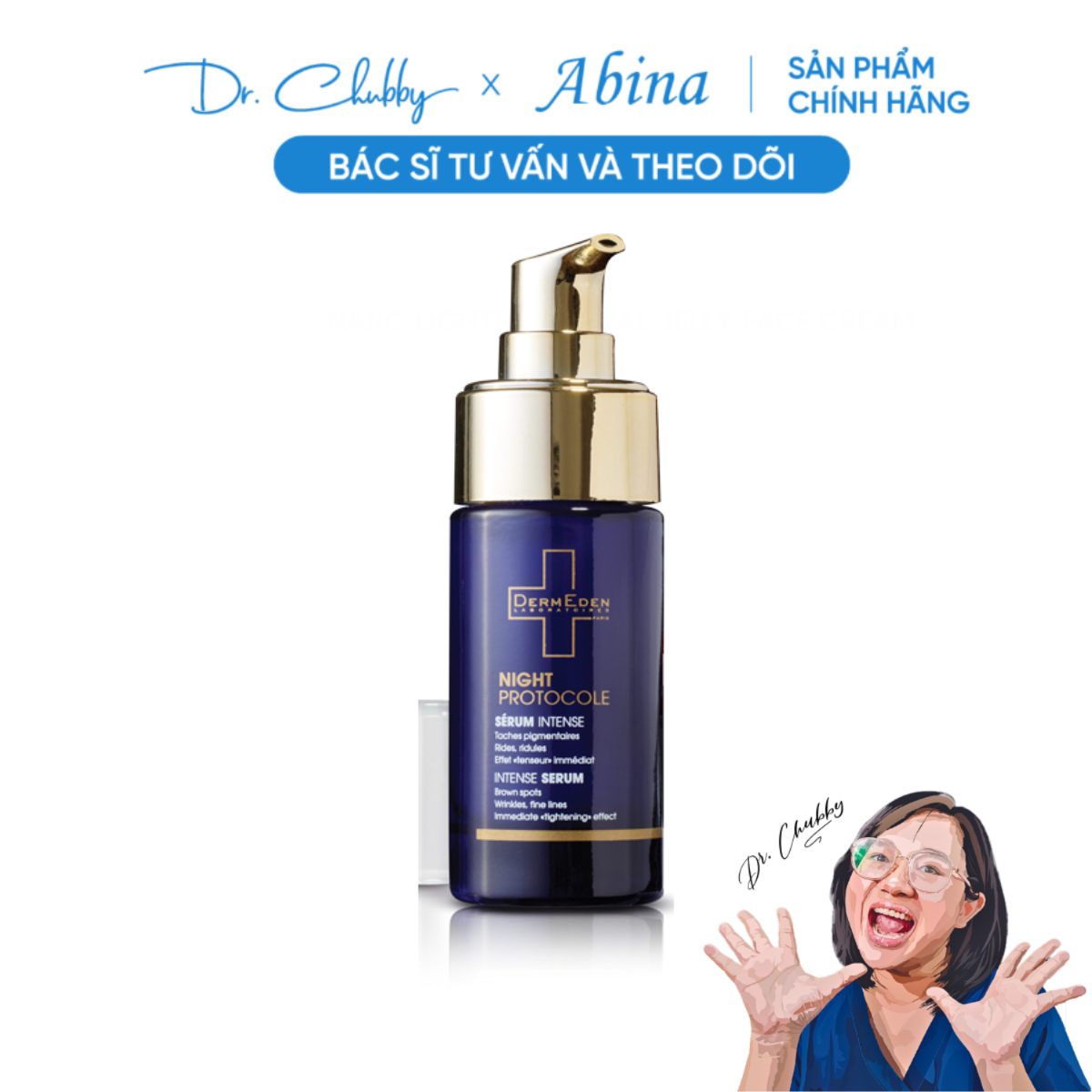 Tinh chất dưỡng da ban đêm DermEden Night Protocole Intense Serum (30ml) - Dr Chubby