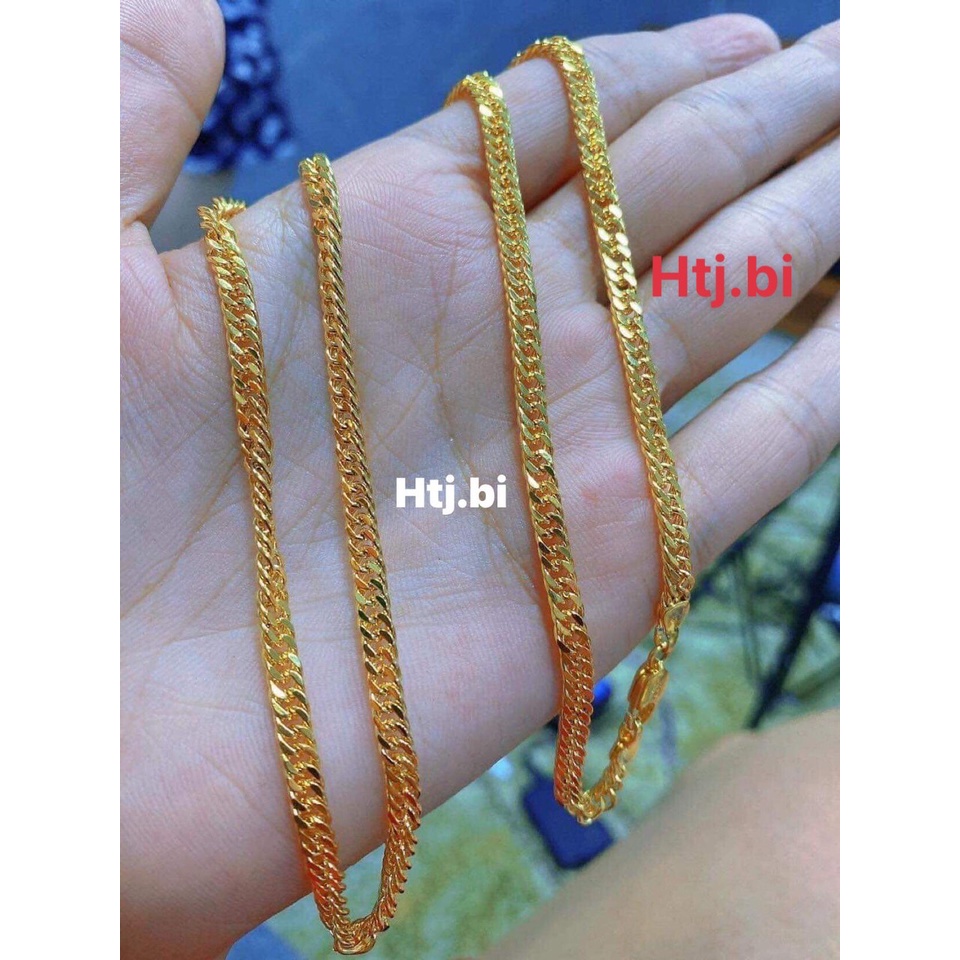 dây chuyền mạ vàng khoen lật màu 24 sang bóng htj