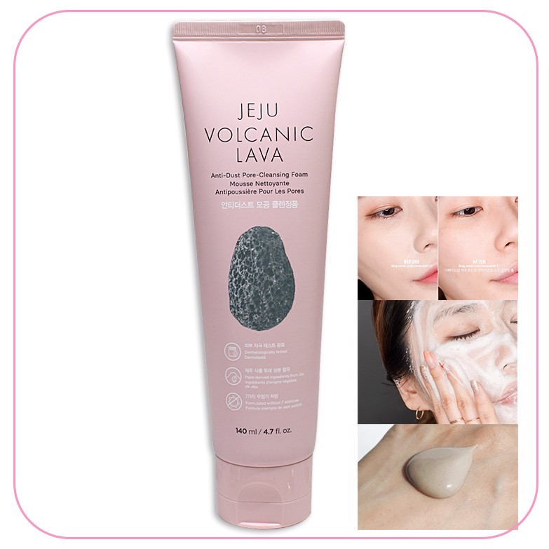 [Hcm]Sữa Rửa Mặt Tro Núi Lửa Hàn Quốc The Face Shop Jeju Volcanic Lava Anti Dust Pore Cleansing Foam 140Ml Kiểm Soát Lượng Bã Nhờn Cải Thiện Tình Trạng Da Bị Mụn Cám Đầu Đen Và Lỗ Chân Lông To