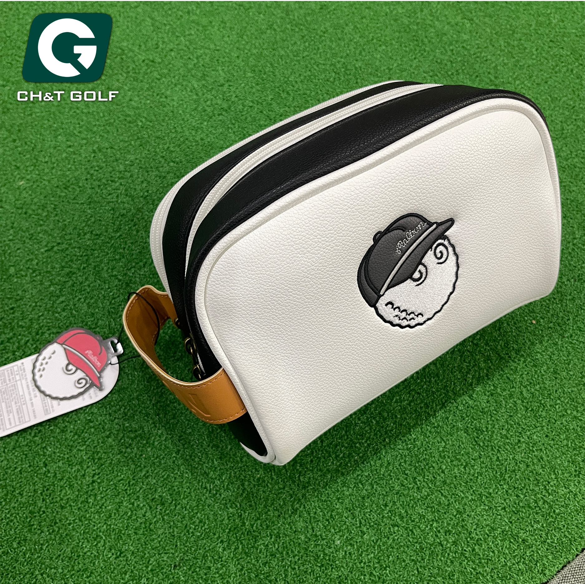 Túi cầm tay golf Malbon M bucket classic pouch da thời trang dành cho nam nữ Golf MaIbon - túi golf 