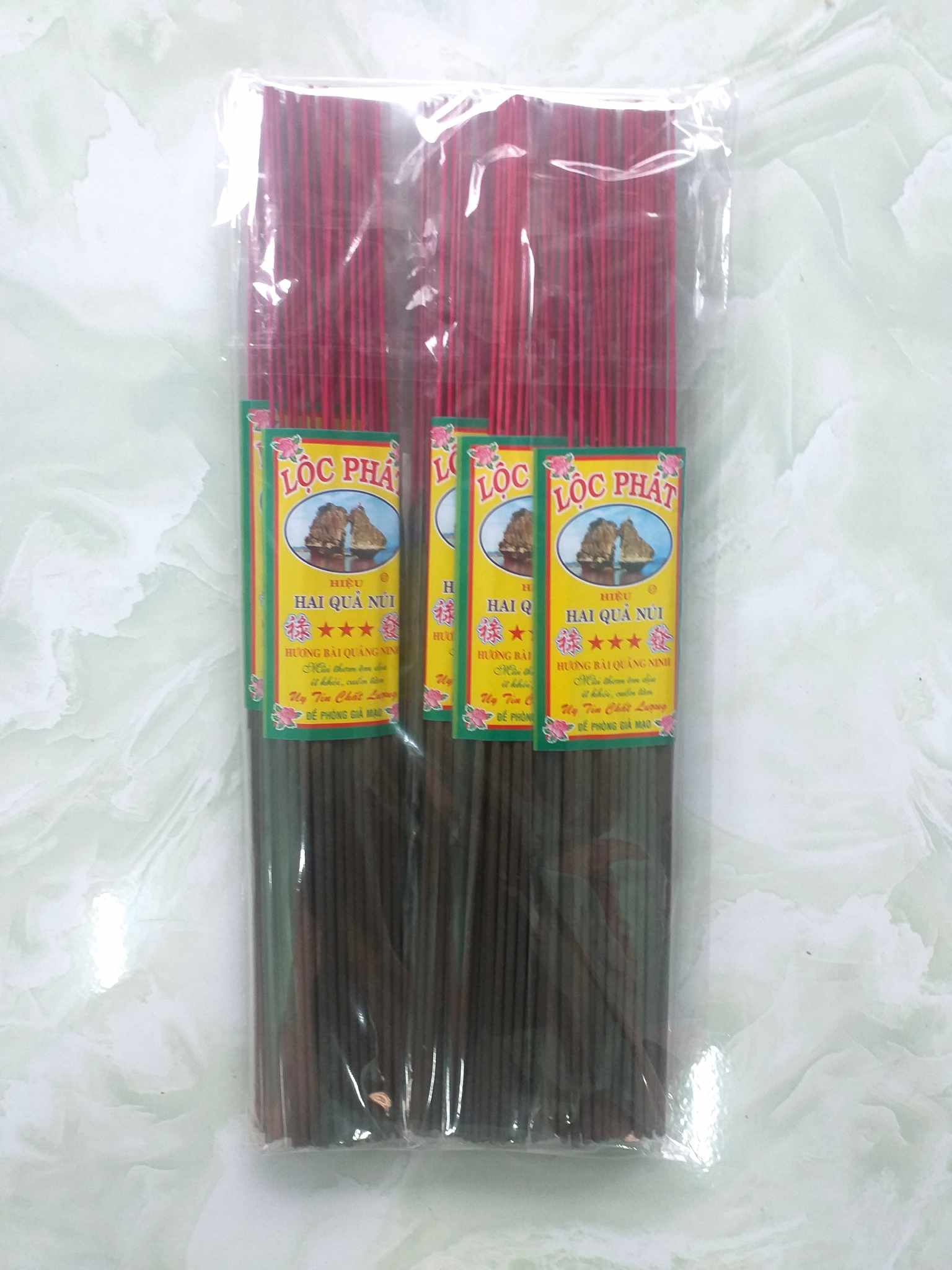 [10tép] Nhang Trầm Bắc Cuốn Tàn -NHANG THƠM DỄ CHỊU ÍT KHÓI NHANG BẮC LỘC PHÁT HIỆU HAI QUẢ NÚI 40CM