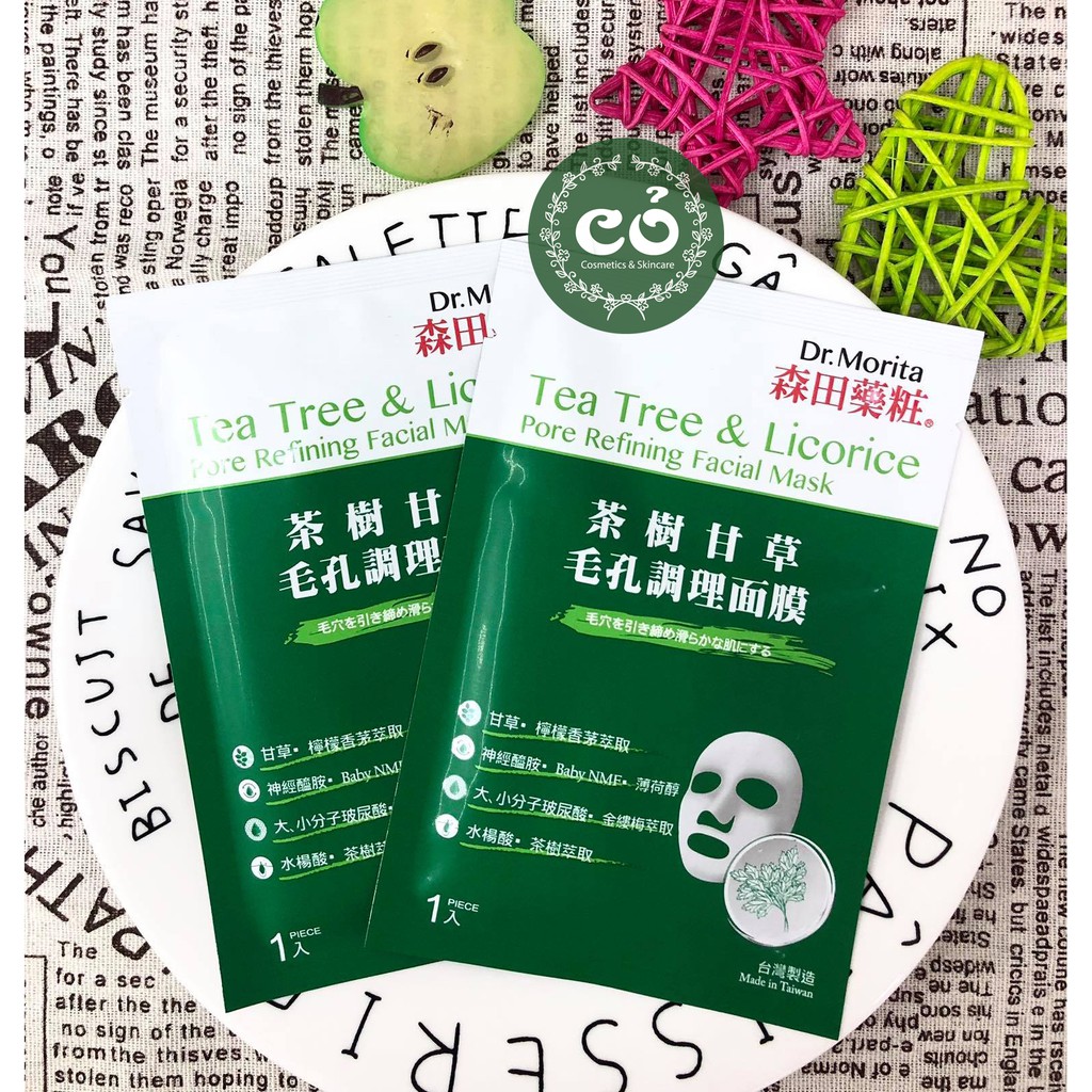 [Hcm]Mặt Nạ Dr. Morita Tea Tree & Licorice Pore Refining Facial Mask Thành Phần Của Sản Phẩm Hoàn Toàn Lành Tính Và An Toàn Cho Người Sử Dụng