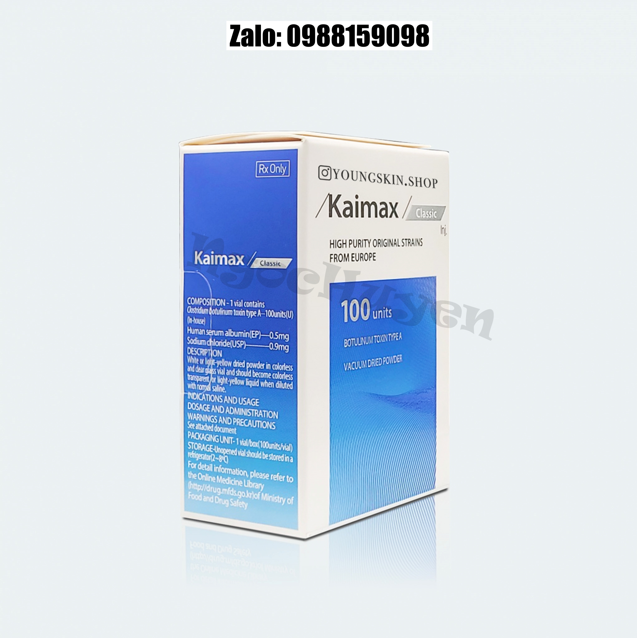 Botox Kaimax 100Units - Botox100 - Botox Hàn Quốc - Botox Chính Hãng - Thon gọn hàm
