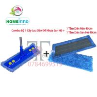 Cây Lau Nhà Inox Microfiber 40cm Bản Nhựa Dán Homeinno