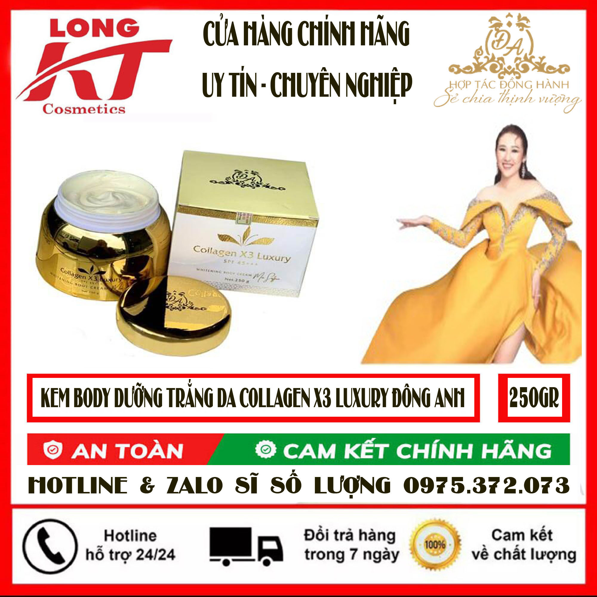 [ Chính Hãng - Team cào - Đông Anh Collagen X3 ] Kem Body Collagen X3 Luxury Đông Anh Chính hãng - Kem body Đông anh mẫu mới 2020 Chất kem cải tiến cục thơm và mau trắng nha khách iu ơi kem sài trắng mịnkhông bết rít thấm nhanh