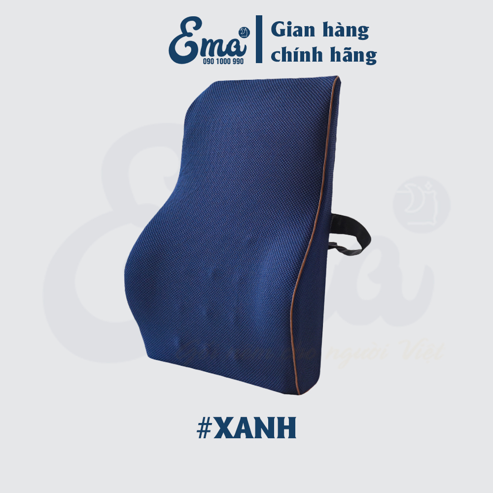 Gối tựa lưng massage Ema cao su non dành cho dân văn phòng và lái xe thiết kế công thái học chống đa
