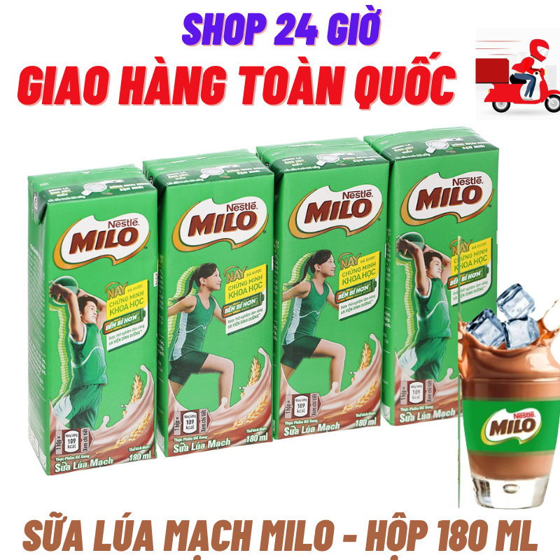 1 Lốc Sữa Milo Nước Hộp 180Ml