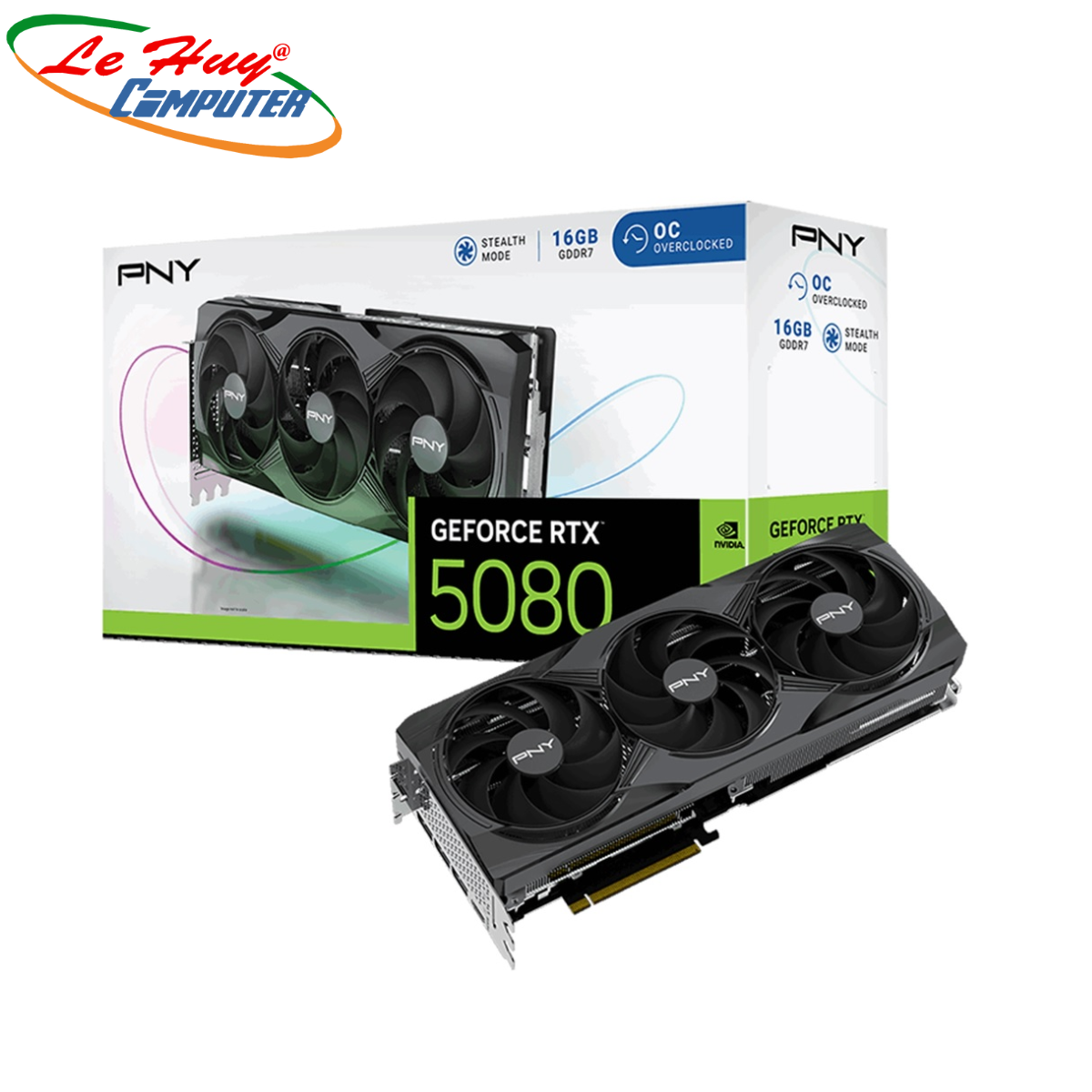 Card Màn Hình - VGA PNY RTX 5080 16GB OVERCLOCKED TRIPLE FAN (VCG508016TFXPB1-O)