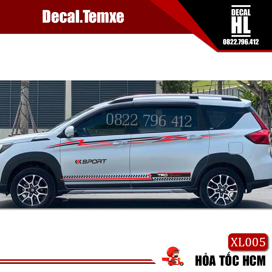 Bộ tem dán trang trí hông xe Suzuki XL7 XL005