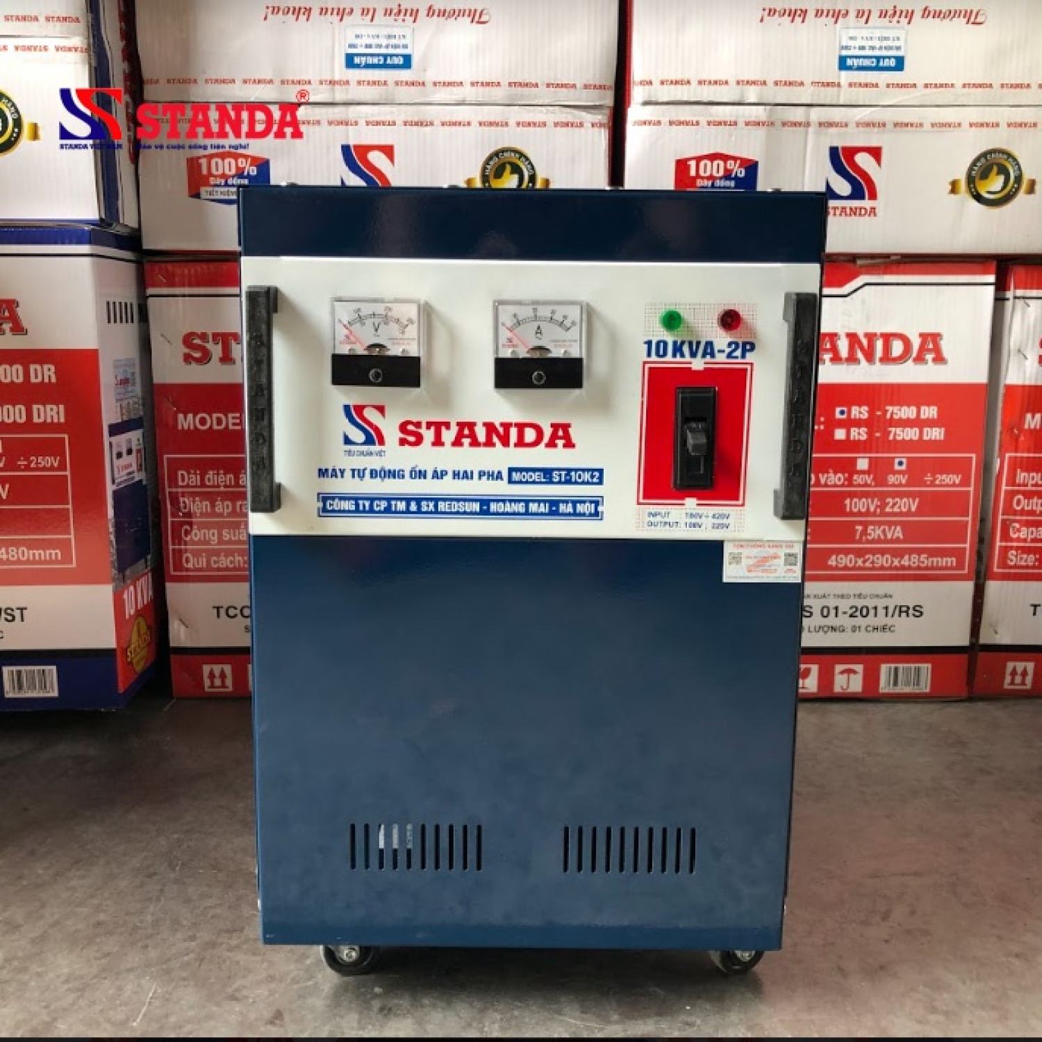 Ổn Áp 2 Pha Lửa STANDA 10KVA NEW 2022 Dây Đồng 100%