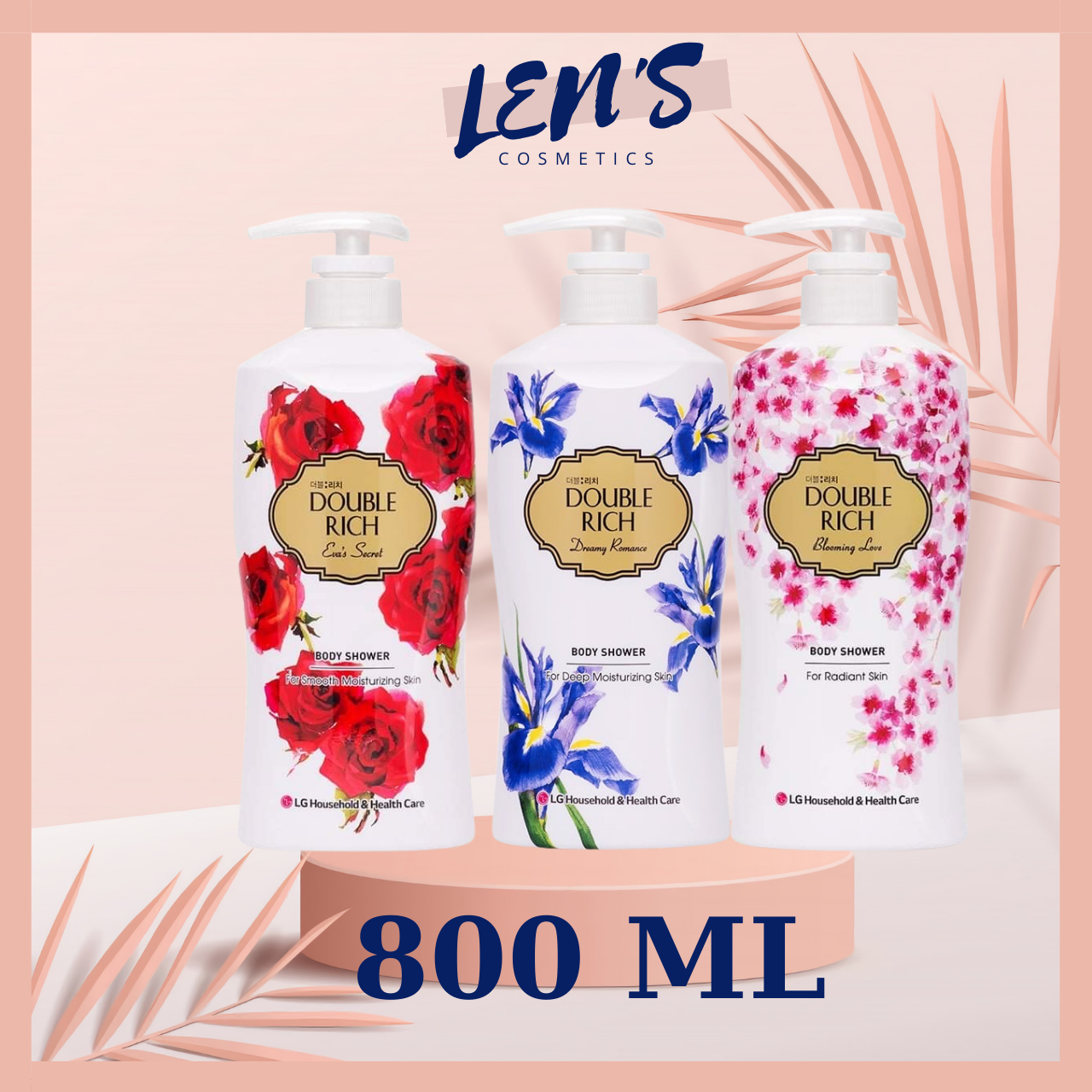 [Tp Hcm] 800Ml Sữa Tắm Hương Hoa Thiên Nhiên Double Rich Body Shower