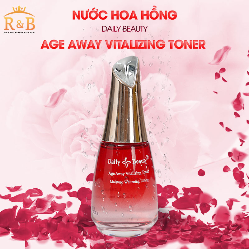 [ Dưỡng Trắng ] Nước Hoa Hồng Daily Beauty Age Away Vitalizing Toner